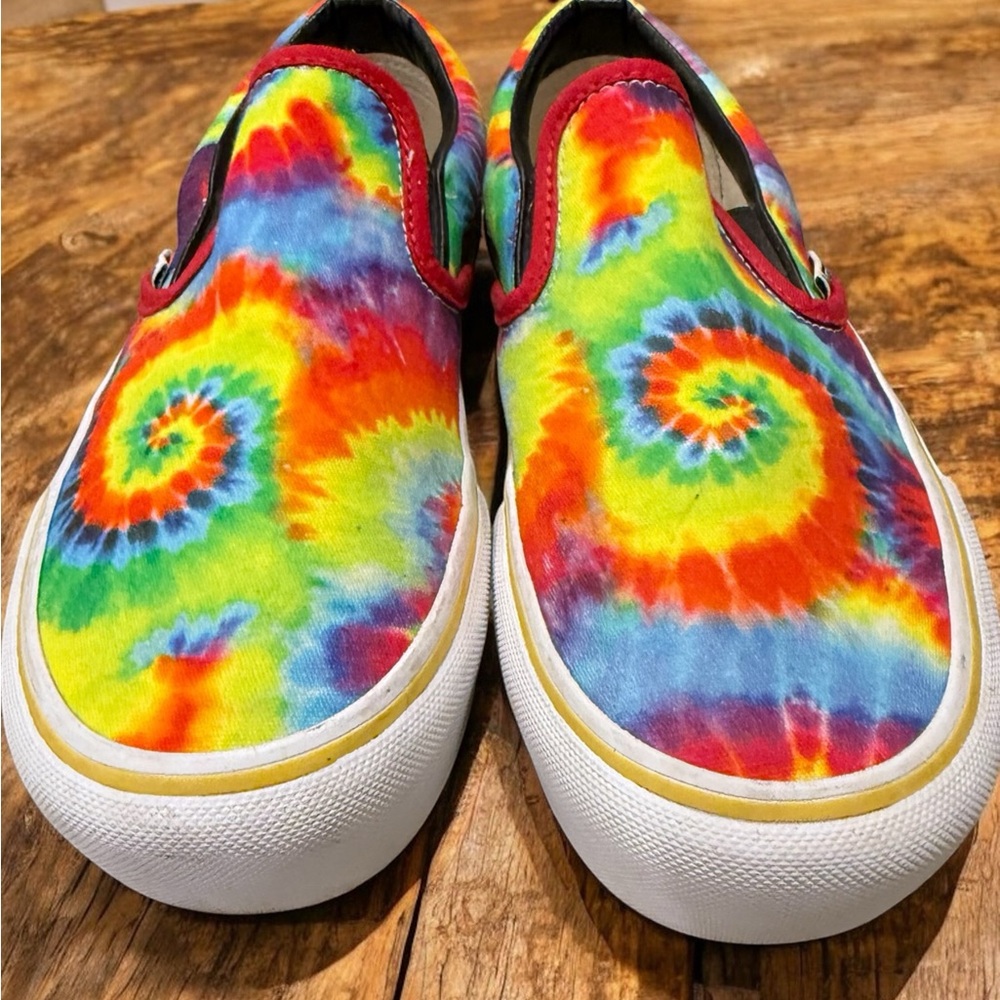 Vans Custom Classic Slip On Spiral Tie Dye
Shoes(Limited Edition)